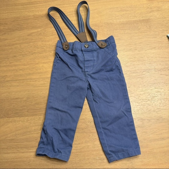 Carters 12M overall set plaid collar shirt - Picture 3 of 4